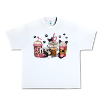White cat mom coffee Urban Heavy Tee - Jasminsmagicworld