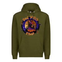 Army Green bad witch vibes Premium Hoodie - SublimationCraftShop