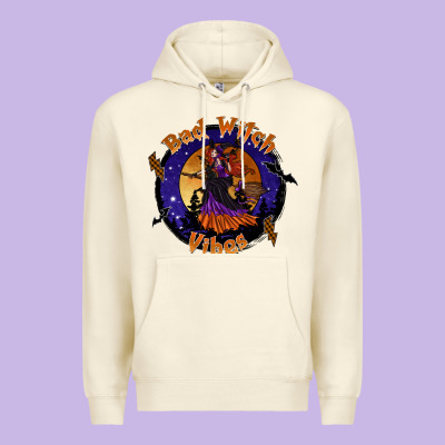Bad Witch Vibes Premium Hoodie Designed By Sublimationcraftshop