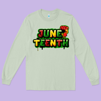 Juneteenth Long Sleeve Tee Designed By Fadigitalartstudio