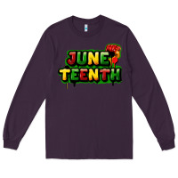 Plum juneteenth Long Sleeve Tee - FaDigitalArtStudio