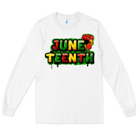 White juneteenth Long Sleeve Tee - FaDigitalArtStudio
