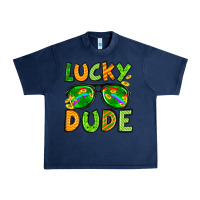 Navy St. Patrick's Lucky dude Urban Heavy Tee - OliviaCreatesArt