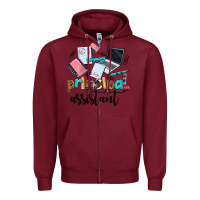 Burgundy principal assistant Zipper Hoodie - AdoDesignShop