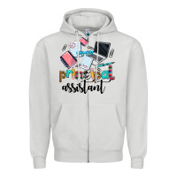 Dove Grey principal assistant Zipper Hoodie - AdoDesignShop