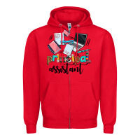 Red principal assistant Zipper Hoodie - AdoDesignShop