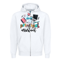 White principal assistant Zipper Hoodie - AdoDesignShop