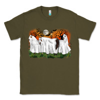 Army Green ghost horses halloween Classic Tee - CowGirlArtShop
