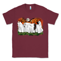 Burgundy ghost horses halloween Classic Tee - CowGirlArtShop