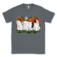 Charcoal Heather ghost horses halloween Classic Tee - CowGirlArtShop