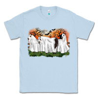 Dusty Blue ghost horses halloween Classic Tee - CowGirlArtShop