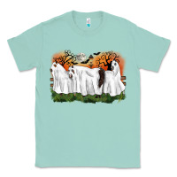 Seafoam ghost horses halloween Classic Tee - CowGirlArtShop
