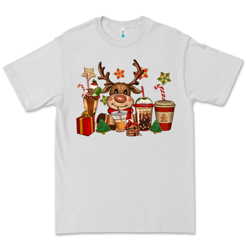 Reindeer Coffe Cups Christmas Premium Tee by CowGirlArtShop | Teevron