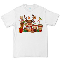 White reindeer coffe cups christmas Premium Tee - CowGirlArtShop