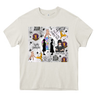 Cream gothic girl and colorful girl Heavy Core Tee - TumblerDesignByShophia
