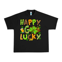 Black St. Patrick's Happy go lucky Urban Heavy Tee - OliviaCreatesArt