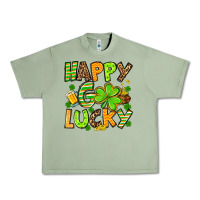Oil Green St. Patrick's Happy go lucky Urban Heavy Tee - OliviaCreatesArt