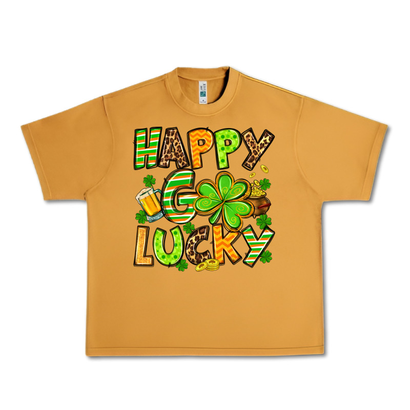 St. Patrick's Happy Go Lucky Urban Heavy Tee by OliviaCreatesArt | Teevron