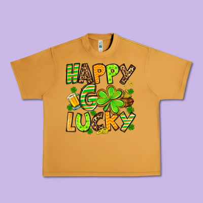 St. Patrick's Happy Go Lucky Urban Heavy Tee Designed By Oliviacreatesart