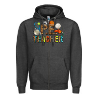 Charcoal Heather pe teacher Zipper Hoodie - AdoDesignShop
