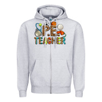 Heather Grey pe teacher Zipper Hoodie - AdoDesignShop
