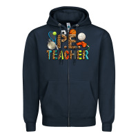 Navy pe teacher Zipper Hoodie - AdoDesignShop