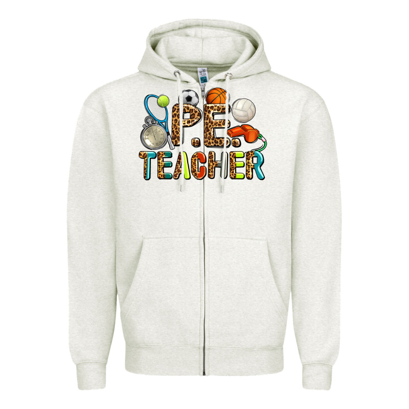 Pe Teacher Zipper Hoodie by AdoDesignShop | Teevron