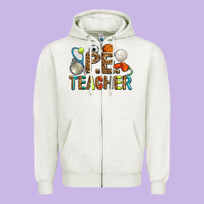 Pe Teacher Zipper Hoodie Designed By Adodesignshop