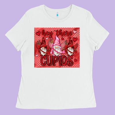 Hey There Cupids With Gnomies Tumbler Ladies Tee Designed By Howdyjamesfarm