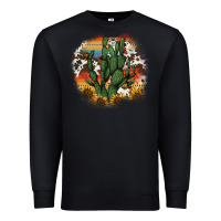 Black cowhide aztec sunflowers cactus Premium Sweatshirt - AdoDesignShop