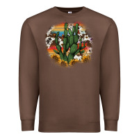 Chestnut cowhide aztec sunflowers cactus Premium Sweatshirt - AdoDesignShop