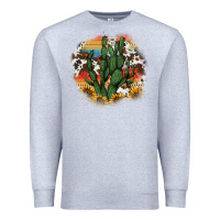 Heather Grey cowhide aztec sunflowers cactus Premium Sweatshirt - AdoDesignShop