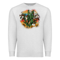 Oatmeal Heather cowhide aztec sunflowers cactus Premium Sweatshirt - AdoDesignShop