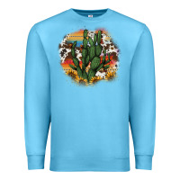 Ocean Blue cowhide aztec sunflowers cactus Premium Sweatshirt - AdoDesignShop