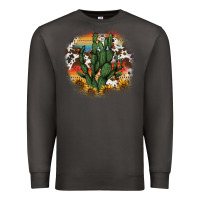 Smoke cowhide aztec sunflowers cactus Premium Sweatshirt - AdoDesignShop