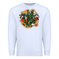 White cowhide aztec sunflowers cactus Premium Sweatshirt - AdoDesignShop