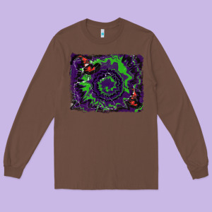 Halloween Witch Hat Backgraund Long Sleeve Tee Designed By Ranaportraitstore