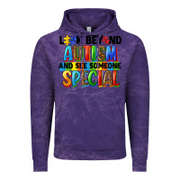 Cloud Purple look beyond autism and see someone special Vintage Hoodie - FaDigitalArtStudio