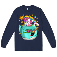 Navy LGBTQ Unicorn And Narwhal Mug Long Sleeve Tee - BundleAndBundleShop
