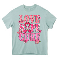 Arona Love Hope Cure Cancer Awareness Heavy Core Tee - HowdyJamesFarm