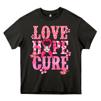 Asphalt Love Hope Cure Cancer Awareness Heavy Core Tee - HowdyJamesFarm