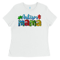 White autism mama Ladies Tee - CowGirlArtShop
