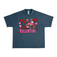 Midnight Navy Hello Valentine Valentine's Day truck Urban Heavy Tee - FaDigitalArtStudio