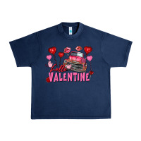 Navy Hello Valentine Valentine's Day truck Urban Heavy Tee - FaDigitalArtStudio