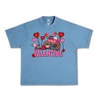 Pebble Blue Hello Valentine Valentine's Day truck Urban Heavy Tee - FaDigitalArtStudio