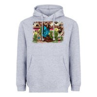Heather Grey cactus boot background Heavyweight Hoodie - AdoDesignShop
