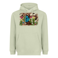 Matcha cactus boot background Heavyweight Hoodie - AdoDesignShop