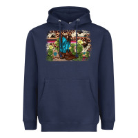 Navy cactus boot background Heavyweight Hoodie - AdoDesignShop