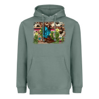 Sage cactus boot background Heavyweight Hoodie - AdoDesignShop