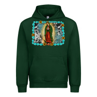Forest Green Gemstone our lady of Guadalupe Urban Hoodie - JahusDesignShop